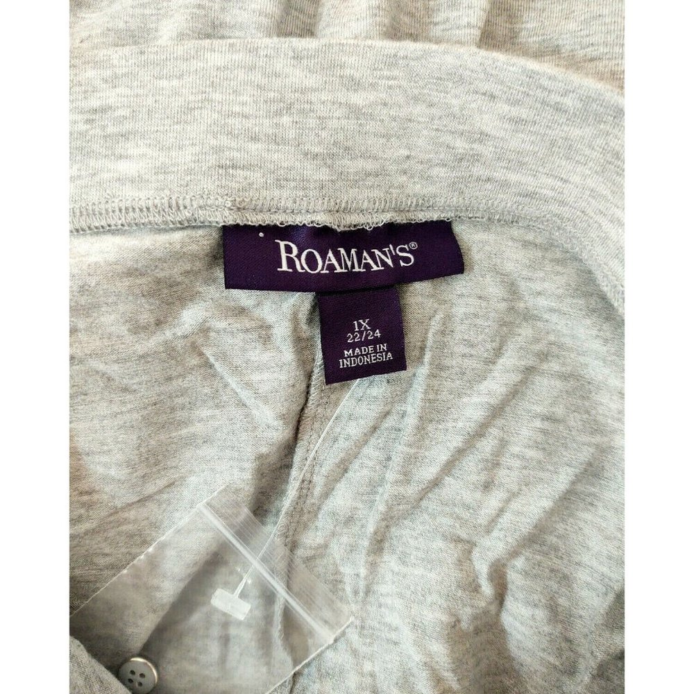 Roamans 1X 22/24 Plus Size Gray Maxi Skirt Casual - Picture 7 of 8